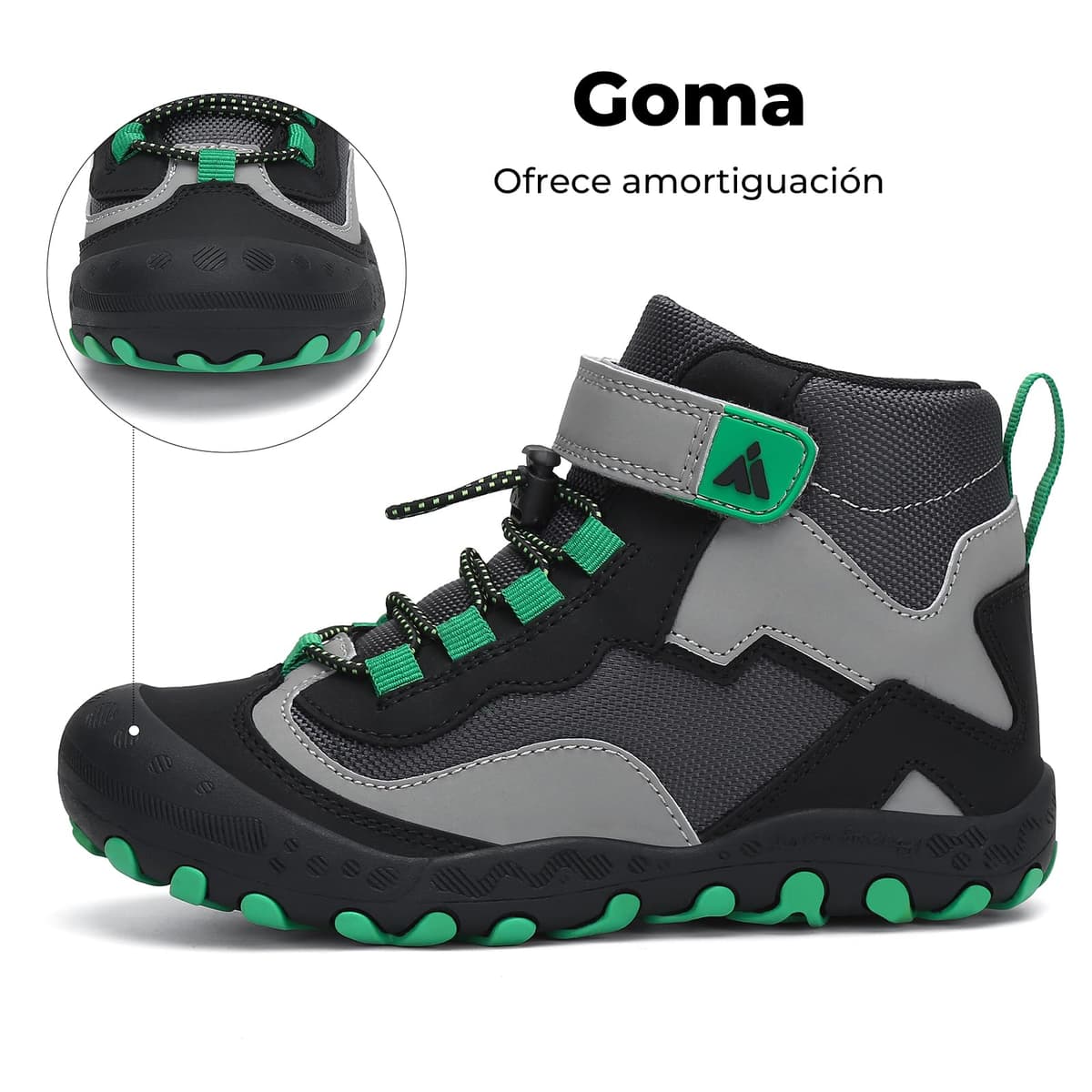 Mishansha Unisex Niños Zapatos de Senderismo para Antideslizante y Ligero Botas para niña Botas de Montaña — view 4