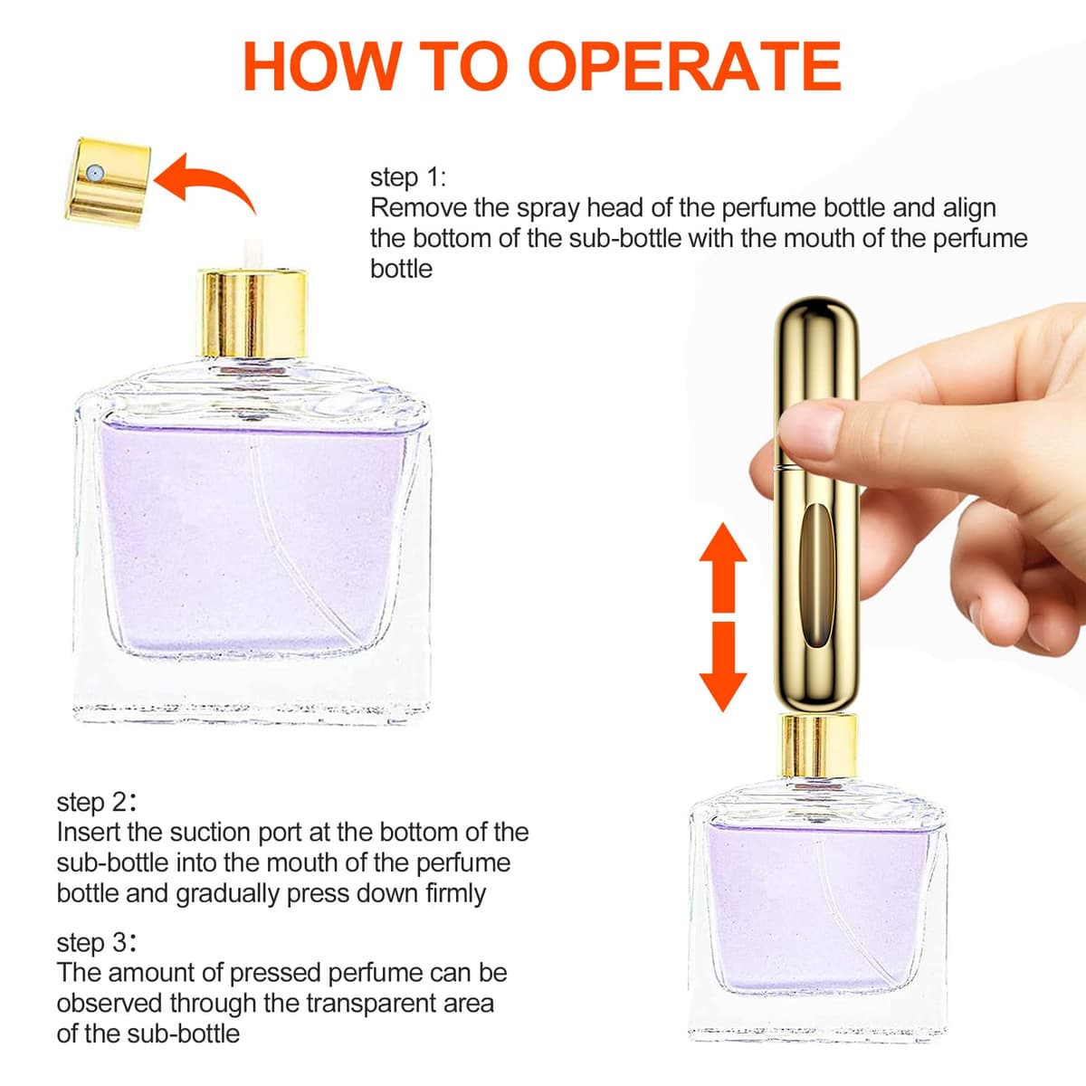 Newaner 6 piezas 5ML Atomizador Perfume Recargable, Mini botella rociadora portátil, Rociador de botella de perfume con ventana, Perfecto para caminar, viajar, salir de noche y fiestas. — view 4