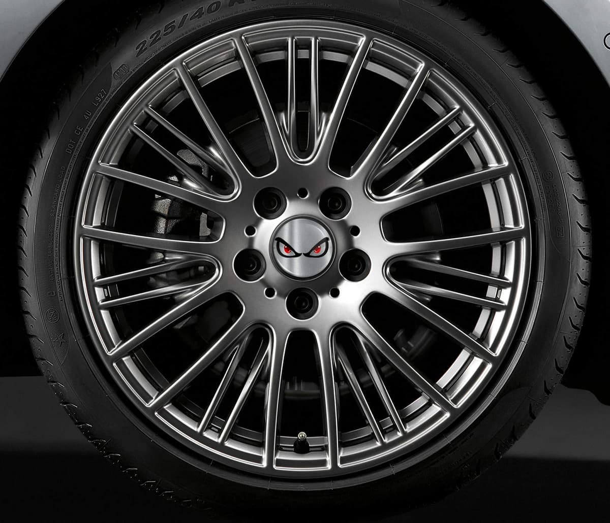 4 x 60mm ABS Car Alloy Wheel Centre Universal Rims Hub Center Caps Auto Tuning Logo Emblem Silver Gloss Black No Fear Eyes CX 8 — view 3