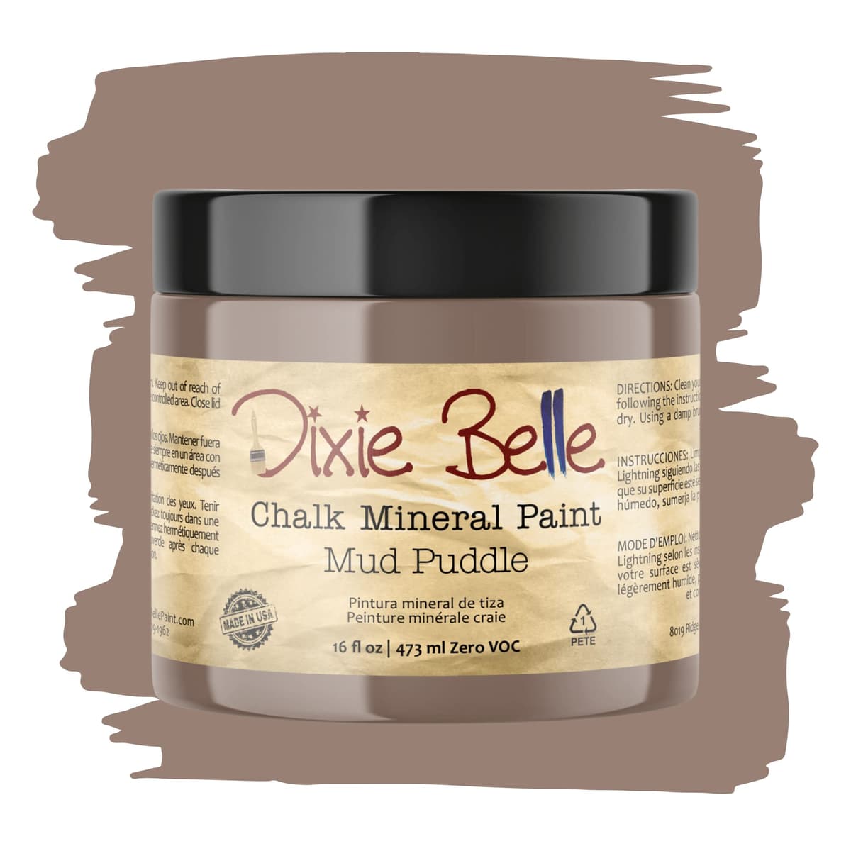 Dixie Belle Paint Company Chalk Finish Furniture Paint - Caviar (32oz) - Matte Black Chic Chalk Mineral DIY Furniture Paint — view 216
