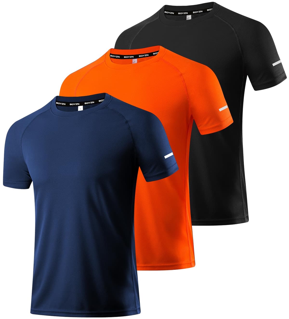 Boyzn 1, 3, 5 or 7 Pack Men's Workout Running Shirts, Dry Fit Moisture Wicking T-Shirt, Gym Athletic Short Sleeve Tee Shirts — view 16