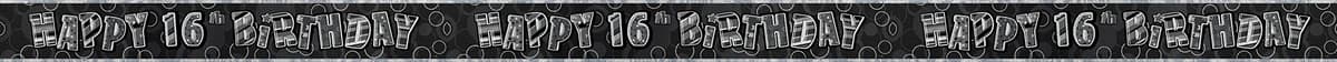 Unique Party 92068 - 9ft Foil Glitz Pink Happy 80th Birthday Banner — view 207
