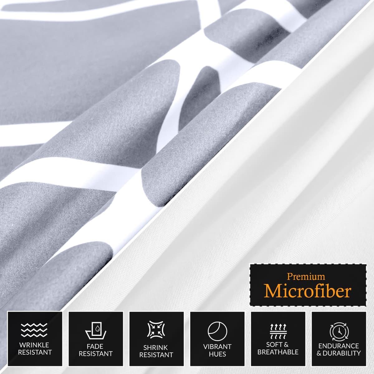 Pamposh 3 Pcs Single Duvet Cover Set with Matching Black Single Fitted Sheet 40 cm Extra Deep Pocket - UltraSoft Breathable Premium Microfibre Reversible Quilt Cover Bedding Set For All Seasons — view 31