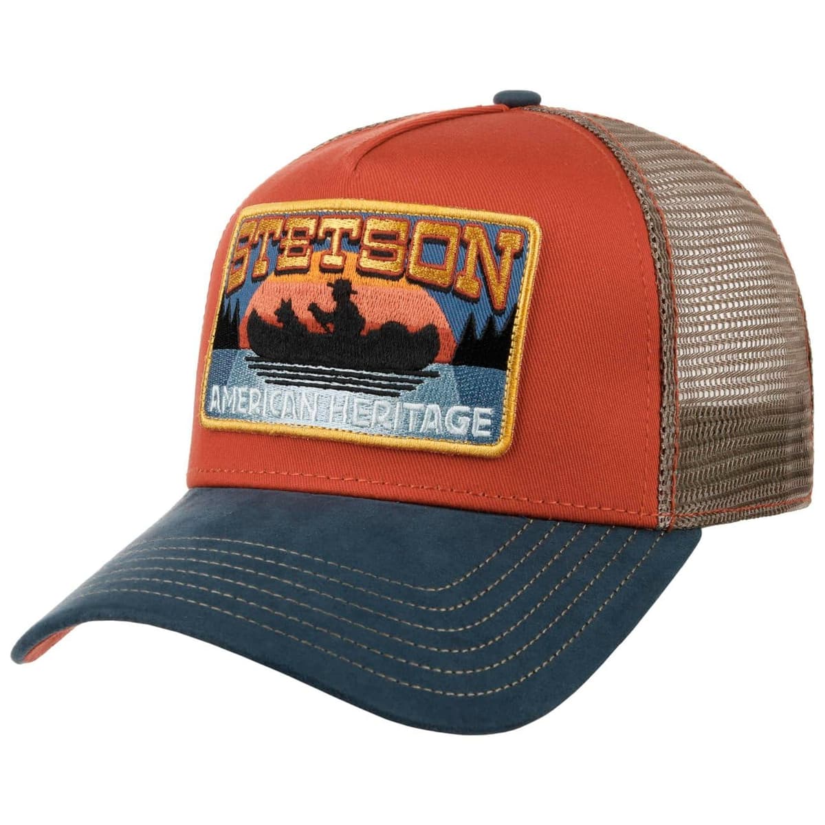 Stetson Gorra de Camionero Patrulla para Hombre/Mujer, Gorra de béisbol de algodón, tamaño Ajustable, Gorra con Inserto de Malla, Gorra de Camionero para Invierno/Verano, Gorra Curvada — view 30