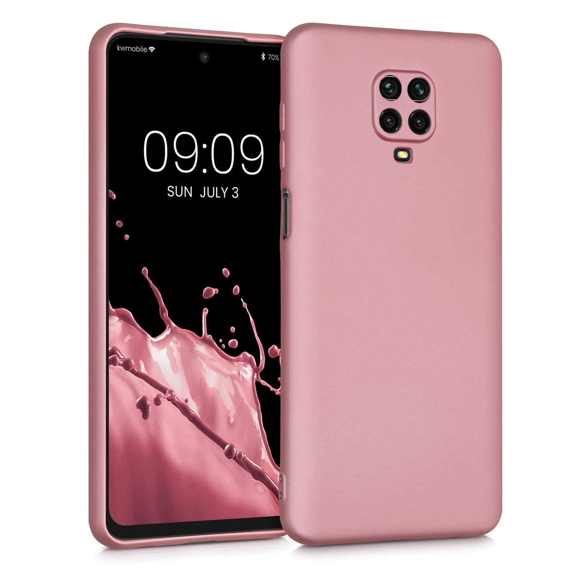 kwmobile Carcasa Compatible con Xiaomi Redmi Note 14 Pro 5G / Poco X7 Funda - Funda Ultrafina de TPU con Bordes elevados - Lavanda Metalizado — view 286