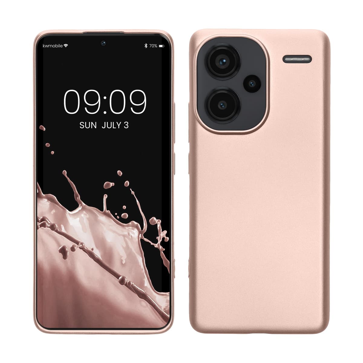 kwmobile Carcasa Compatible con Xiaomi Redmi Note 14 Pro 5G / Poco X7 Funda - Funda Ultrafina de TPU con Bordes elevados - Lavanda Metalizado — view 214