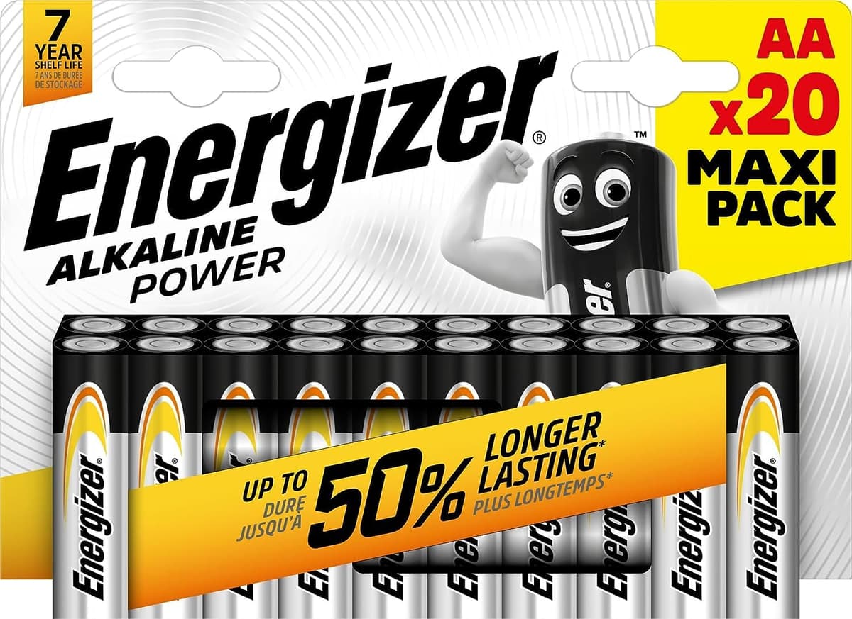 nergizer - Alkaline Power, Pack de 24 Pilas AAA 1,5V, Larga duración para Uso Cotidiano, sin sulfataciones y con hasta 10 años de vida útil — view 3
