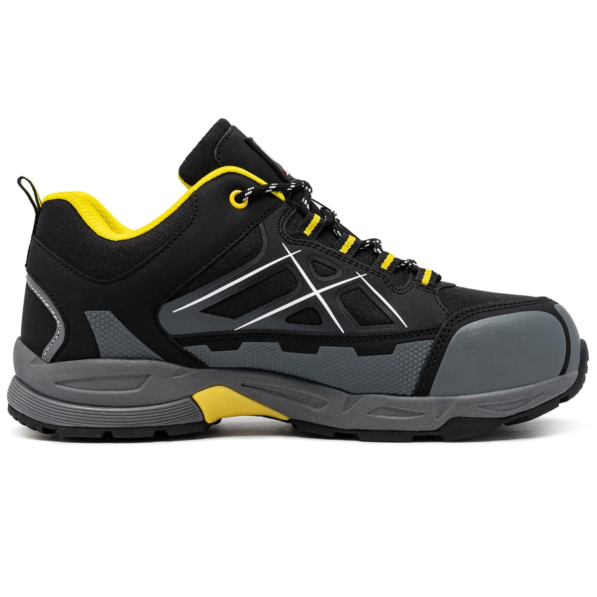LARNMERN Zapatos de Seguridad Hombre Antiestático Punta de Acero SRC Antideslizante Transpirable Comodos Zapatillas Pies Anchos Cordones Trabajo — view 3