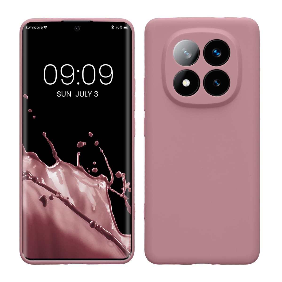 kwmobile Carcasa Compatible con Xiaomi Redmi Note 14 Pro 5G / Poco X7 Funda - Funda Ultrafina de TPU con Bordes elevados - Lavanda Metalizado — view 378