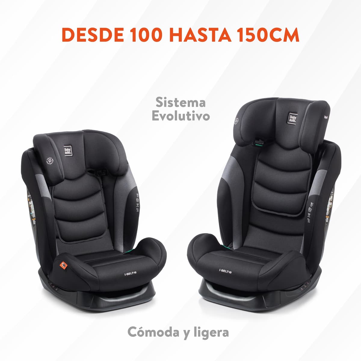 BABYAUTO – Silla de Coche Sokoa iBelt i-Size (3,5-12 Años, 100-150 cm, 15-36 kg) – Sin ISOFIX – Cinturón del Vehículo – Elevador con Respaldo – 3 Posiciones de Reclinado – Protección Lateral – Negro — view 2