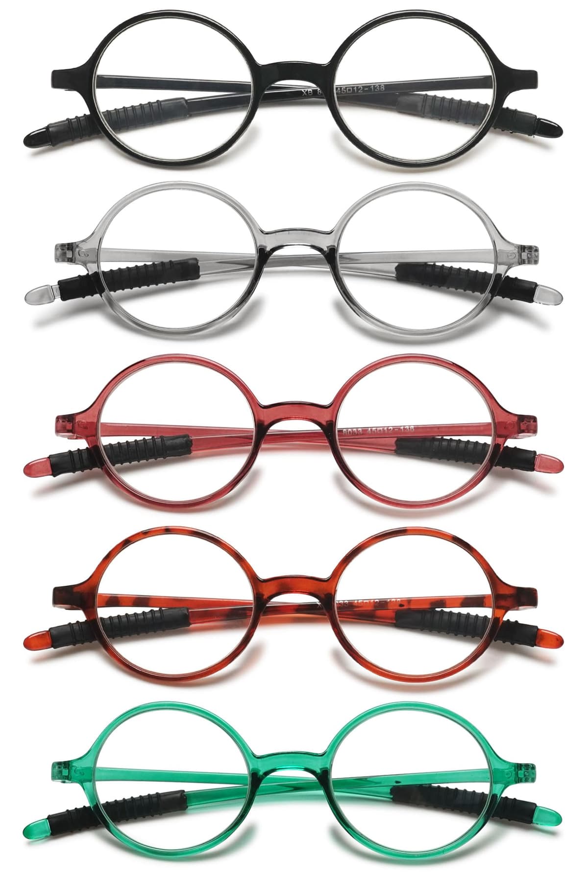 VEVESMUNDO Redondo Gafas de Lectura Pequeñas Ligeras Vintage Flexibles Vista Presbicia para Mujer Hombre