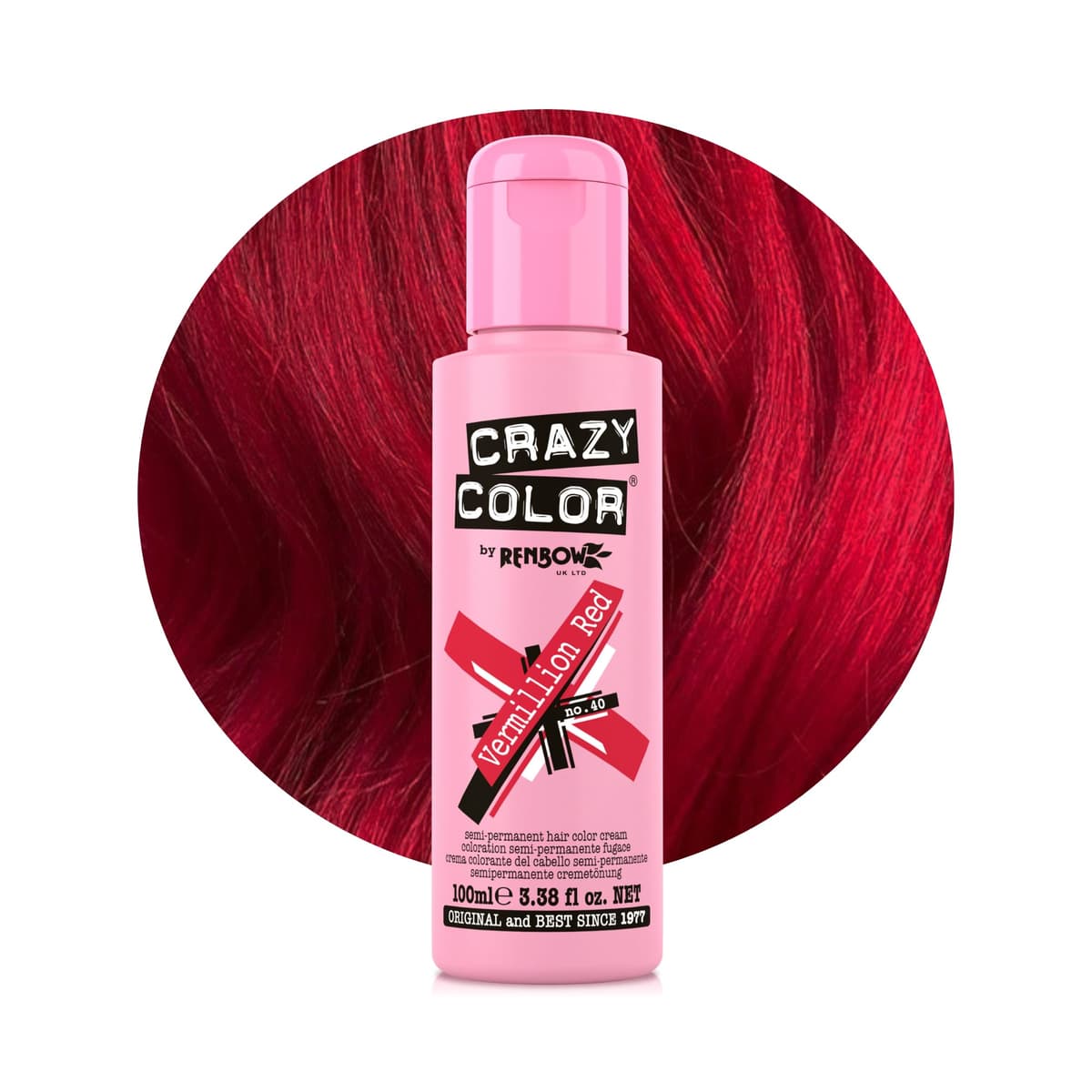 Crazy Color Vibrant Candy Floss Semi-Permanent Hair Dye. Highly Pigmented Pastel Pink Conditioning & Oil Nourishing Vegan Formula | No Bleach or Ammonia | 100ml — view 39