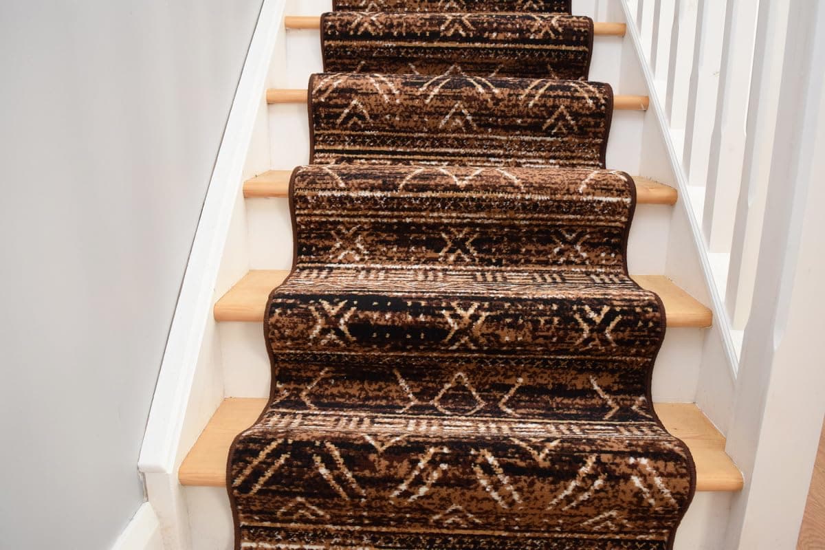 SrS Rugs® Luna Collection, Modern Long Carpet Runner Rug for Entrance Hall and Stairs. Smooth Soft 8mm Depth Pile. 70cm Wide. Any length (Aboriginal Brown, Length: 1' (30cm)) — view 2