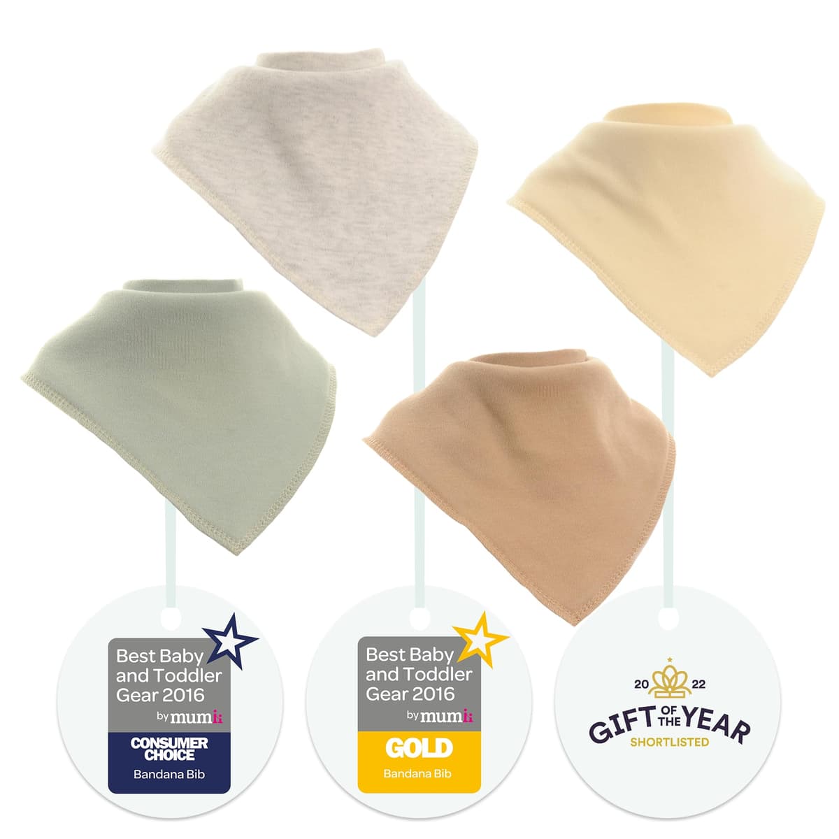 Bandana Dribble Bibs - Cotton Front Baby Bibs Newborn to 24 Months - Newborn Baby Gifts - Bibs For Comfortable Kids — view 2