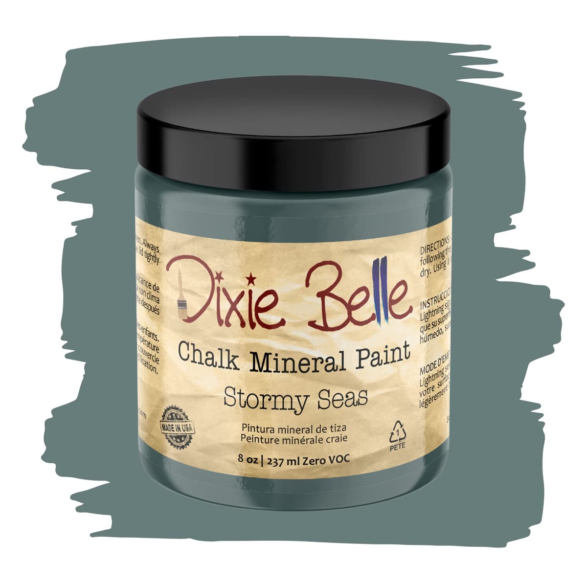 Dixie Belle Paint Company Chalk Finish Furniture Paint - Caviar (32oz) - Matte Black Chic Chalk Mineral DIY Furniture Paint — view 61