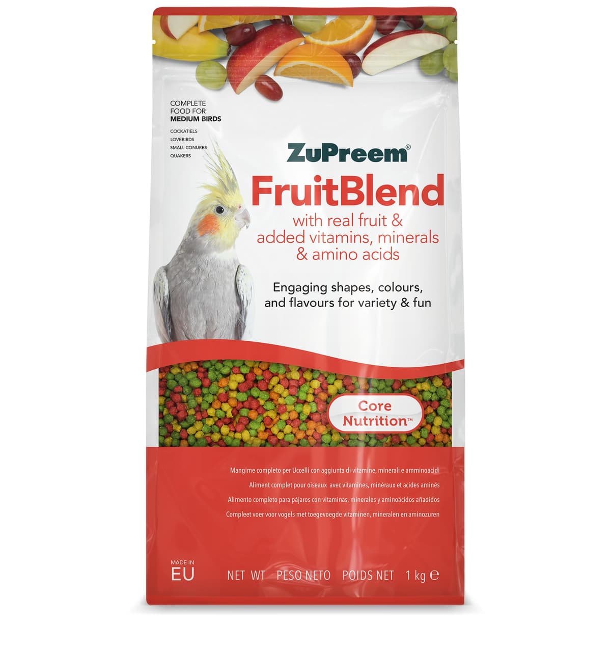 Zupreem Multifrutas Alimento para Aves de Compañía - Frutas y Vitaminas - Pienso para Pájaros Indicado para Loros, Guacamayos, Cacatúas, Caiques y Otros Pájaros Medios-Grandes y Grandes - 1,5 kg — view 11