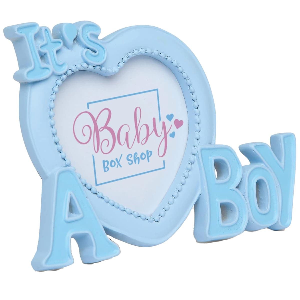 Baby Box Shop Newborn Baby Boy Gift Set Premium Gift-Ready Hamper with Rattle, Photo Frame, Muslin Cloth & Newborn Essentials in a Blue Keepsake Box - Ideal as Baby Shower Gifts for New Born Boys — view 7
