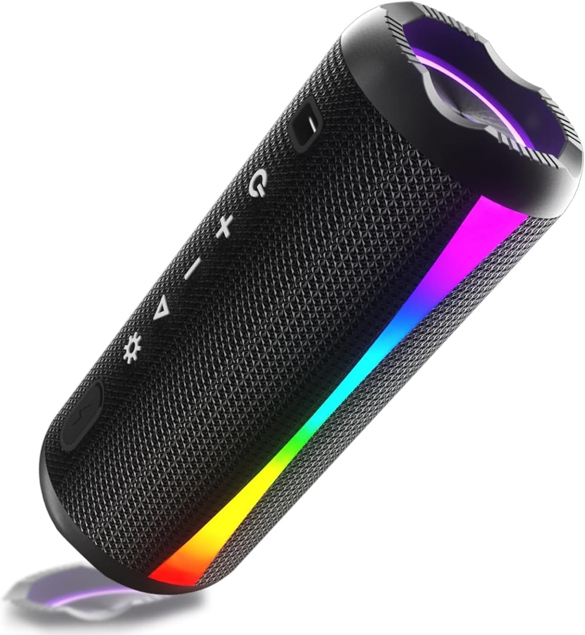 Altavoz Portátil 2026, Altavoz Bluetooth Potente con Bajos Mejorados, Hasta 20H de Reproducción, Altavoces Bluetooth 5.4 con Emparejamiento TWS, 7 Modos RGB, Ideal para Exterior, Fiestas y Viajes