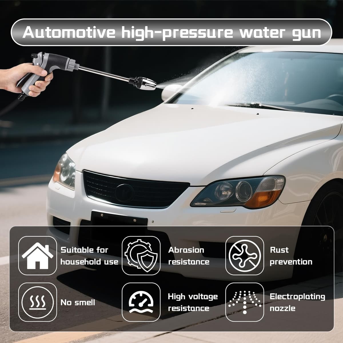 AquoXis Pressure Washer – 2026 New Portable High Pressure AquoXis Pressure Washer Gun with Adjustable Spray Nozzle, Handheld Cleaning Machine for Car, Patio, Garden and Outdoor Surfaces (Foam Kit) — view 5