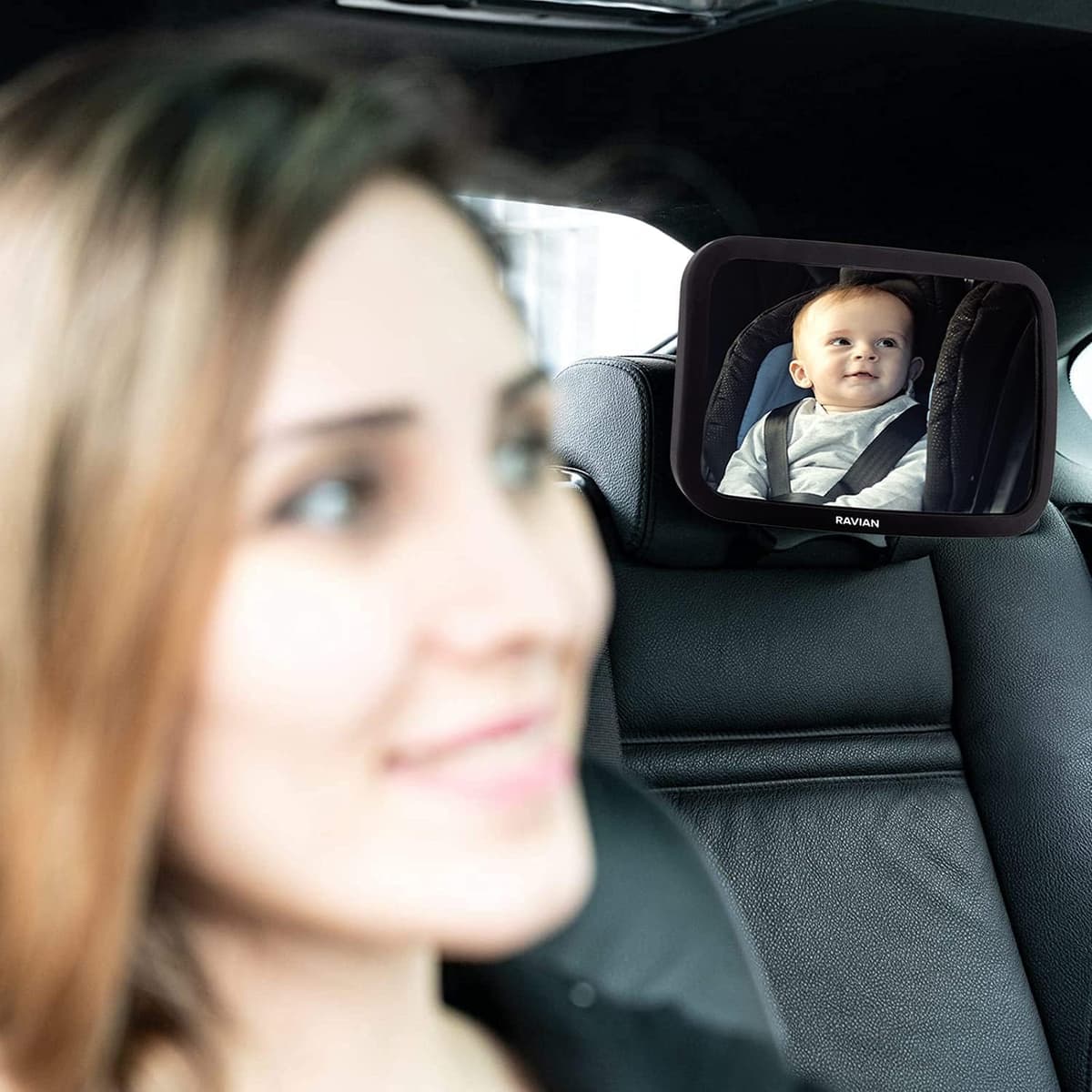 Baby Car Mirror for Back Seat Safest Newborn Essentials with Rear View, Shatterproof, Adjustable to See Rear Facing for Infants, Kids and Pets — view 7