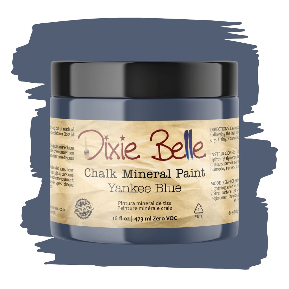Dixie Belle Paint Company Chalk Finish Furniture Paint - Caviar (32oz) - Matte Black Chic Chalk Mineral DIY Furniture Paint — view 220