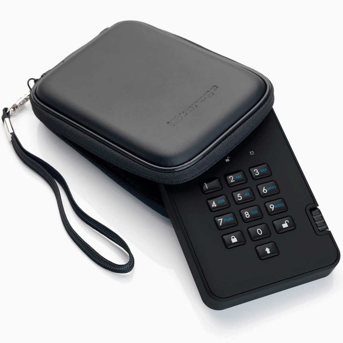 iStorage diskAshur2 SSD 128GB Black - Secure Portable Solid State Drive - Password Protected - Dustproof & Waterproof - Hardware Encryption — view 3