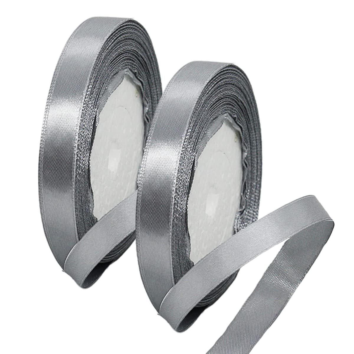 40mm Wide White Ribbon Thick Wedding Car Ribbon 22m, 1.5 inch Thick White Satin Ribbon for Gift Wrapping Wedding Car Christmas Birthday Cake Hair Bow Florist Bouquet Crafts Decorations — view 170