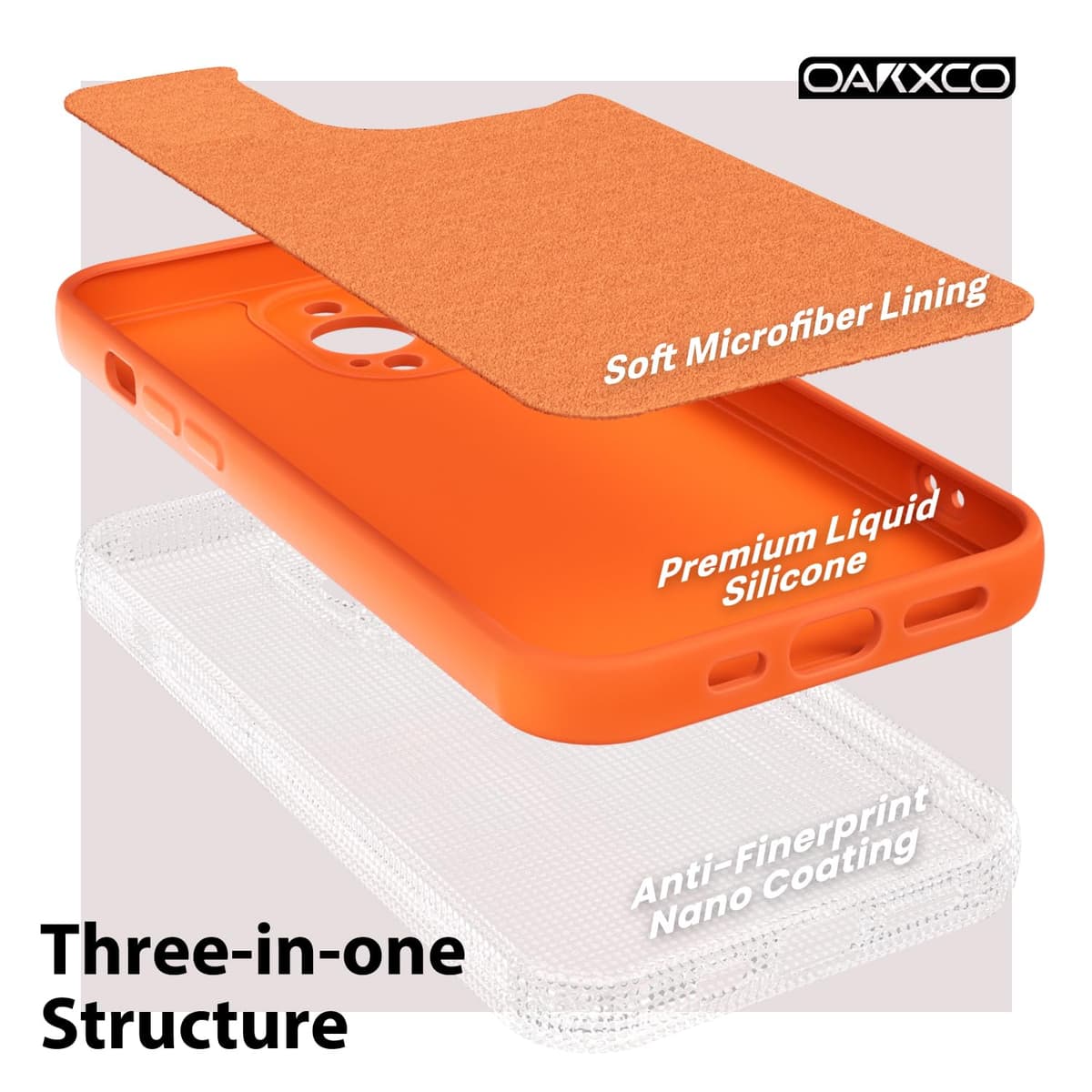 oakxco for iPhone 17 Pro Max Phone Case Liquid Silicone, Cute Thin Slim Grip Soft Rubber Gel for Women Men, Smooth Matte TPU Plain Solid Color Girly Simple Case with Camera Cover, Light Pink — view 1496