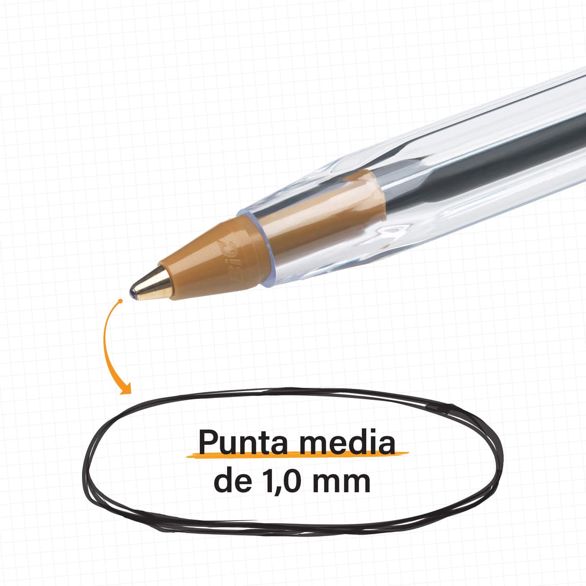 BIC Cristal Bolígrafos, Original, Óptimo para material escolar,Azul, Punta Media (1,0mm), Material Oficina y Papelaria, Caja de 50 Bolis — view 2