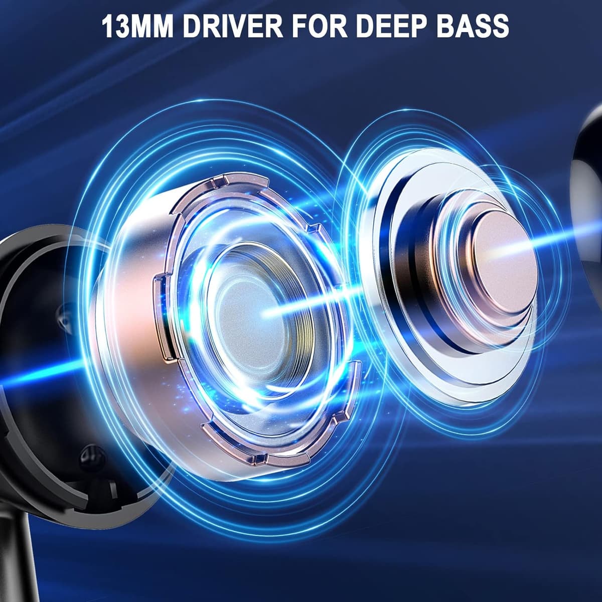 Wireless Earbuds, Bluetooth 5.4 Headphones in Ear with 4 ENC Noise Cancelling Mic, Bluetooth Earbuds 40H Playtime, Ear Buds HiFi Stereo Deep Bass Wireless Earphones, IP7 Waterproof, USB-C Fast Charge — view 2