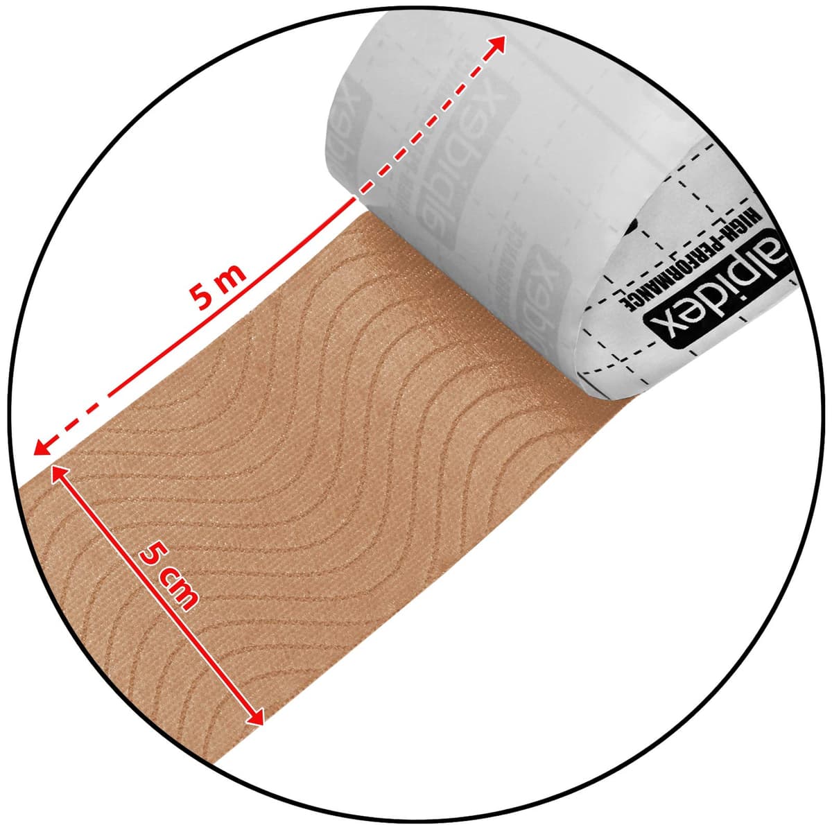 ALPIDEX Cinta Kinesiología Tape 1/3 / 6/12 Rollos Muchos Colores 5 m x 5 cm E- Book Ejemplos Aplicación Cinta Muscular Sin Látex Transpirable — view 4
