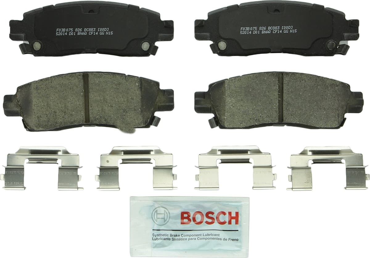 Bosch BC914 QuietCast Premium Ceramic Disc Brake Pad Set For: Acura ILX; Honda Accord, Civic, CR-V, Element, Fit, Front — view 223
