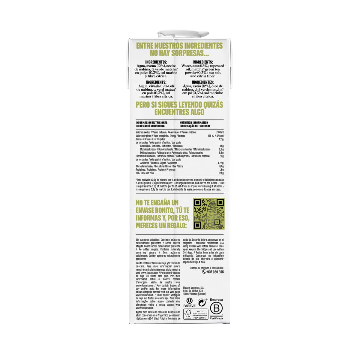 Yosoy Bebida Vegetal de Matcha, Pack de 6 x 1L — view 3