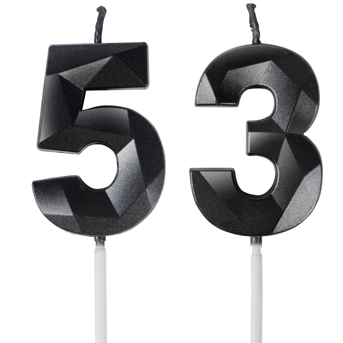 Yiran 50th Birthday Candles, Gold Number 50 Happy Birthday Candles, Cake Topper Decorations for Birthday Party, Wedding Anniversary Celebration Supply — view 24