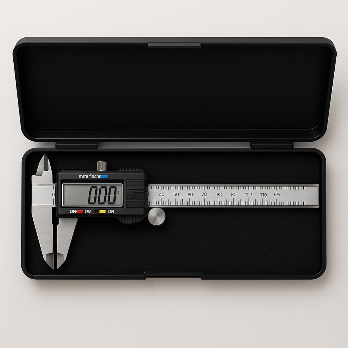 Digital Vernier Calipers 150mm Stainless Steel, Electronic Measuring Caliper with LCD Screen, mm/Inch/Fraction, Inside Outside Depth Step Measurements, Splash Resistant with Case — view 3