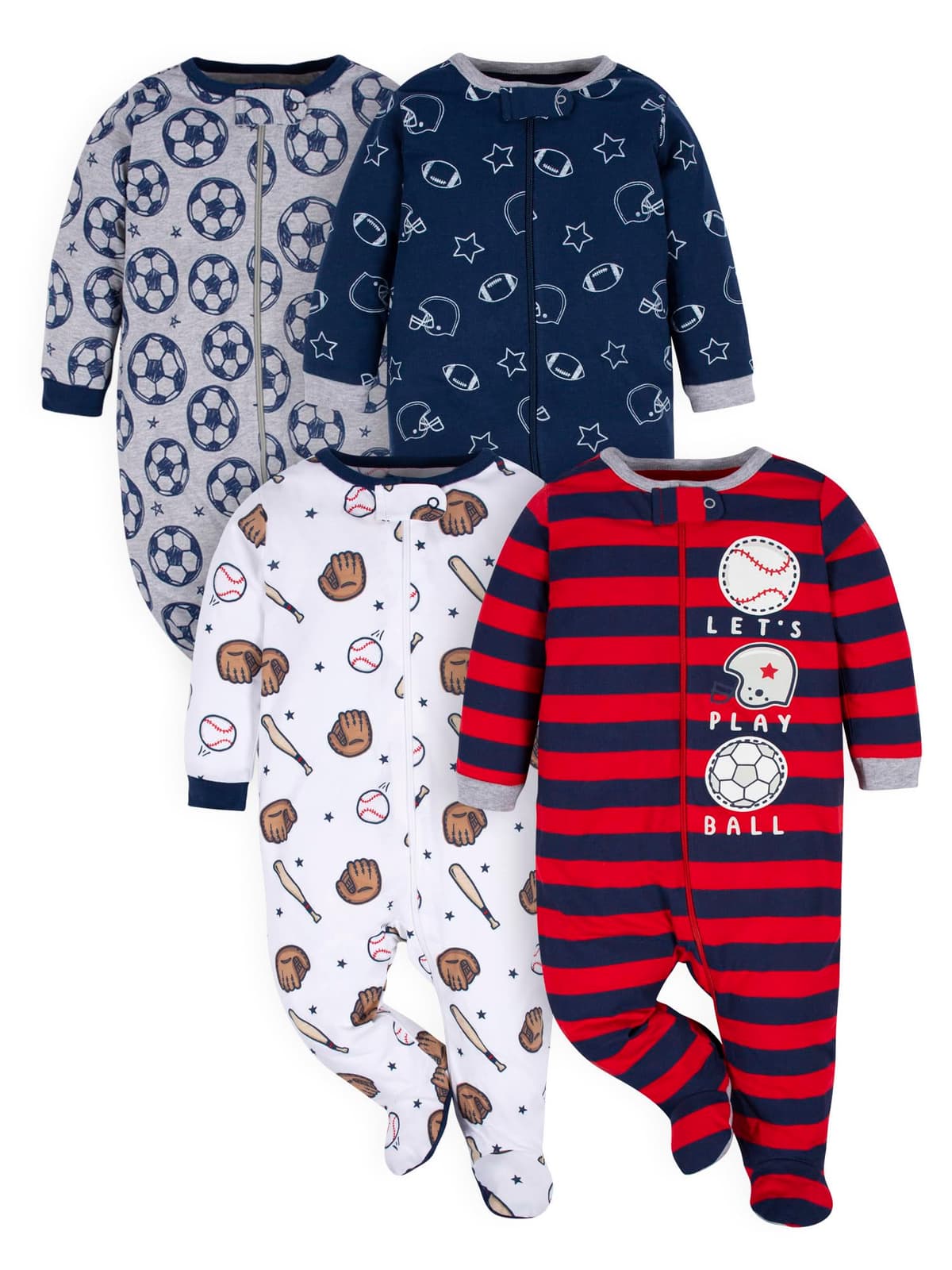 Gerber Baby Girls 4 Pack Sleep 'N Play Footie Baby and Toddler Sleepers — view 28