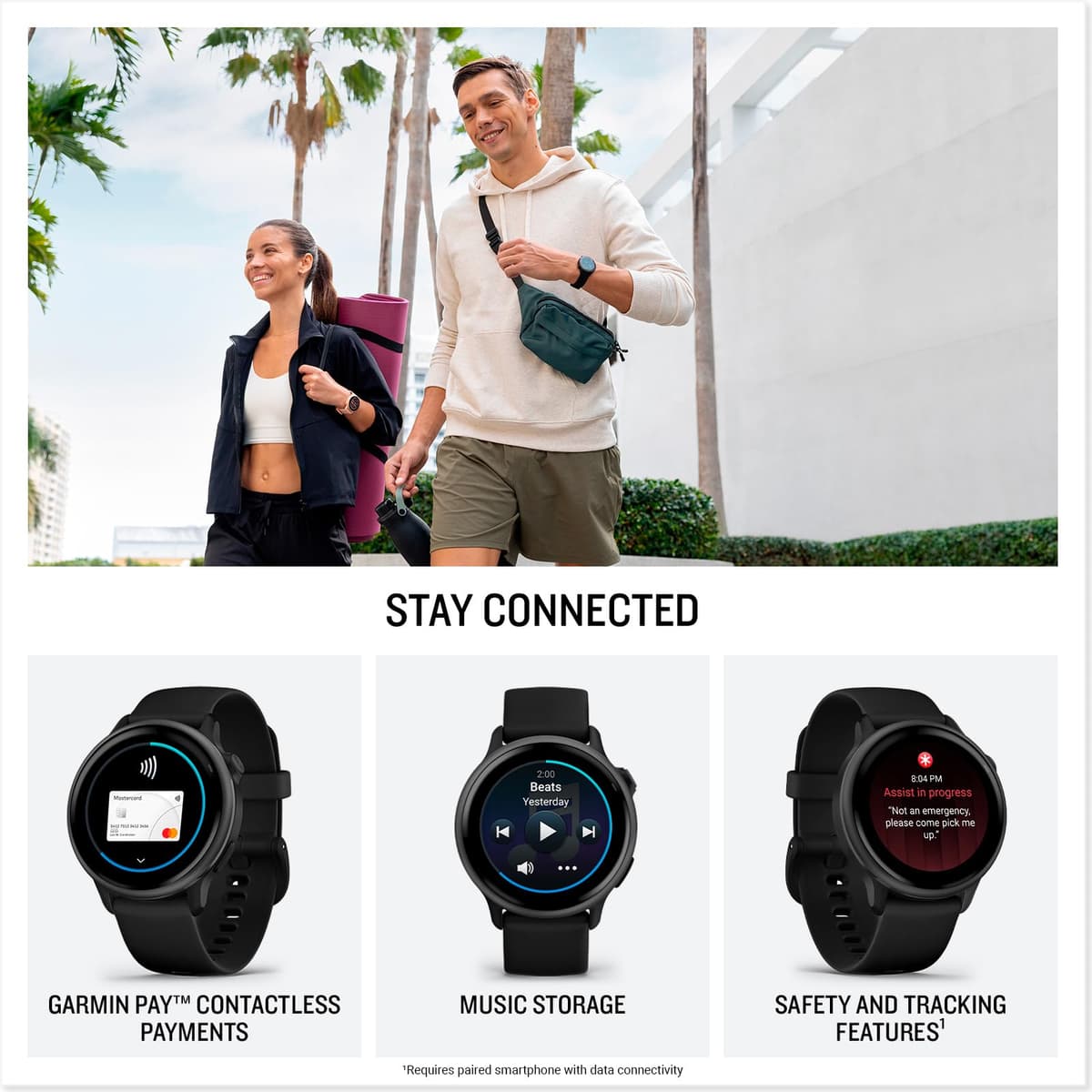 Garmin vívoactive 6, Amazon Exclusive, 42mm GPS smartwatch, AMOLED touchscreen, all-day health monitoring,fitness features,advanced sleep coaching,Music, up to 11 days battery life, Pebble Grey — view 4