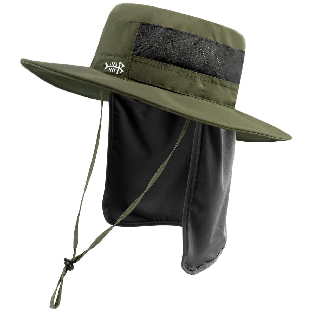 Bassdash UPF 50+ Sombrero de Pesca Solar Resistente al Agua con Solapa de Cuello Desmontable — view 40