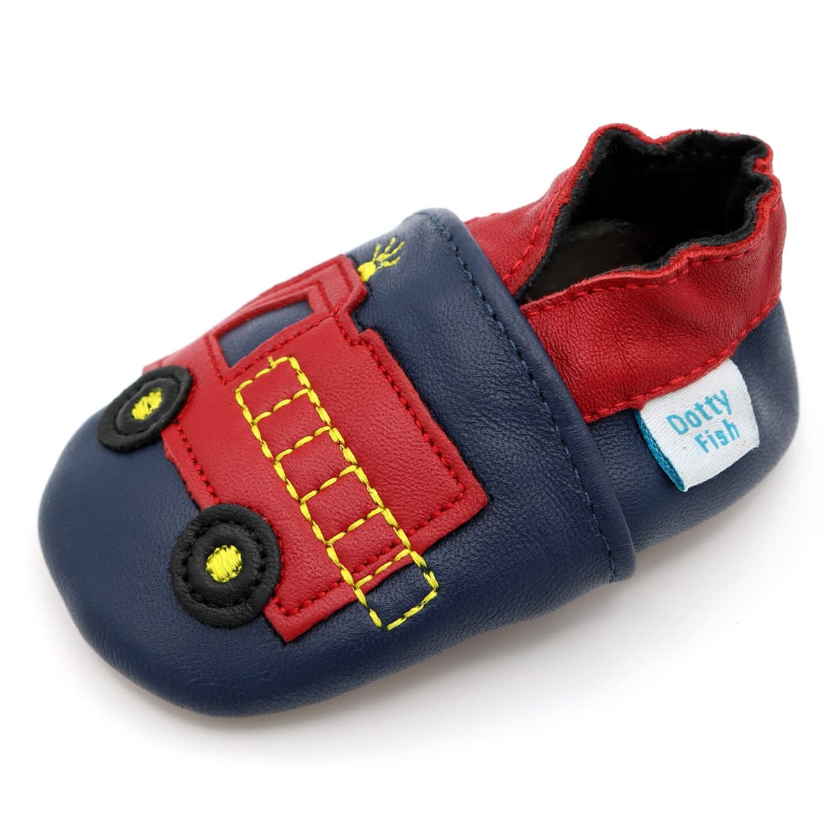 Dotty Fish Unisex Soft Leather Shoes, Unisex Baby First Walker Shoe — view 12