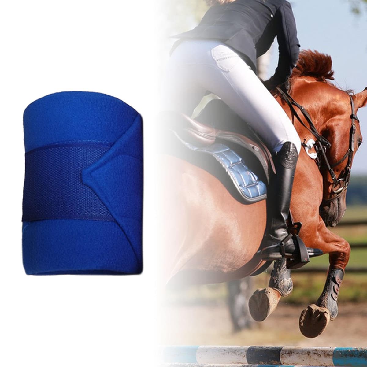 rockible Paquete de 4 Vendas de Vellón para Patas de Caballo, Ideales para Montar Y — view 4