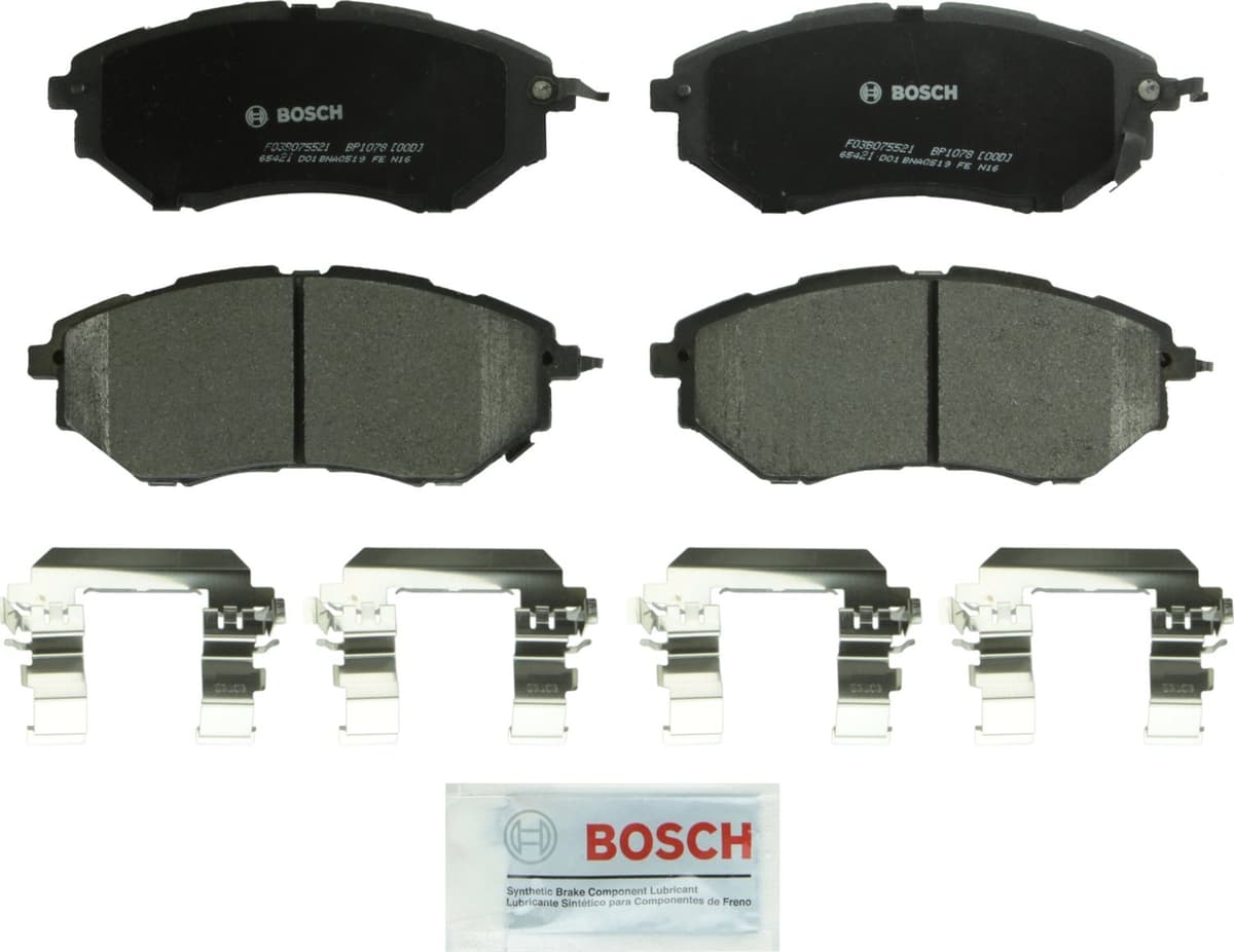 Bosch BC914 QuietCast Premium Ceramic Disc Brake Pad Set For: Acura ILX; Honda Accord, Civic, CR-V, Element, Fit, Front — view 251