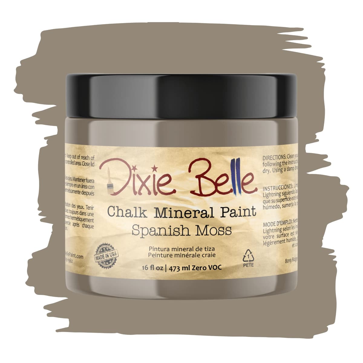 Dixie Belle Paint Company Chalk Finish Furniture Paint - Caviar (32oz) - Matte Black Chic Chalk Mineral DIY Furniture Paint — view 242