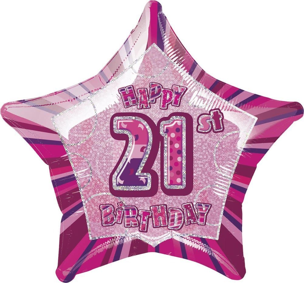 Unique Party 92068 - 9ft Foil Glitz Pink Happy 80th Birthday Banner — view 165