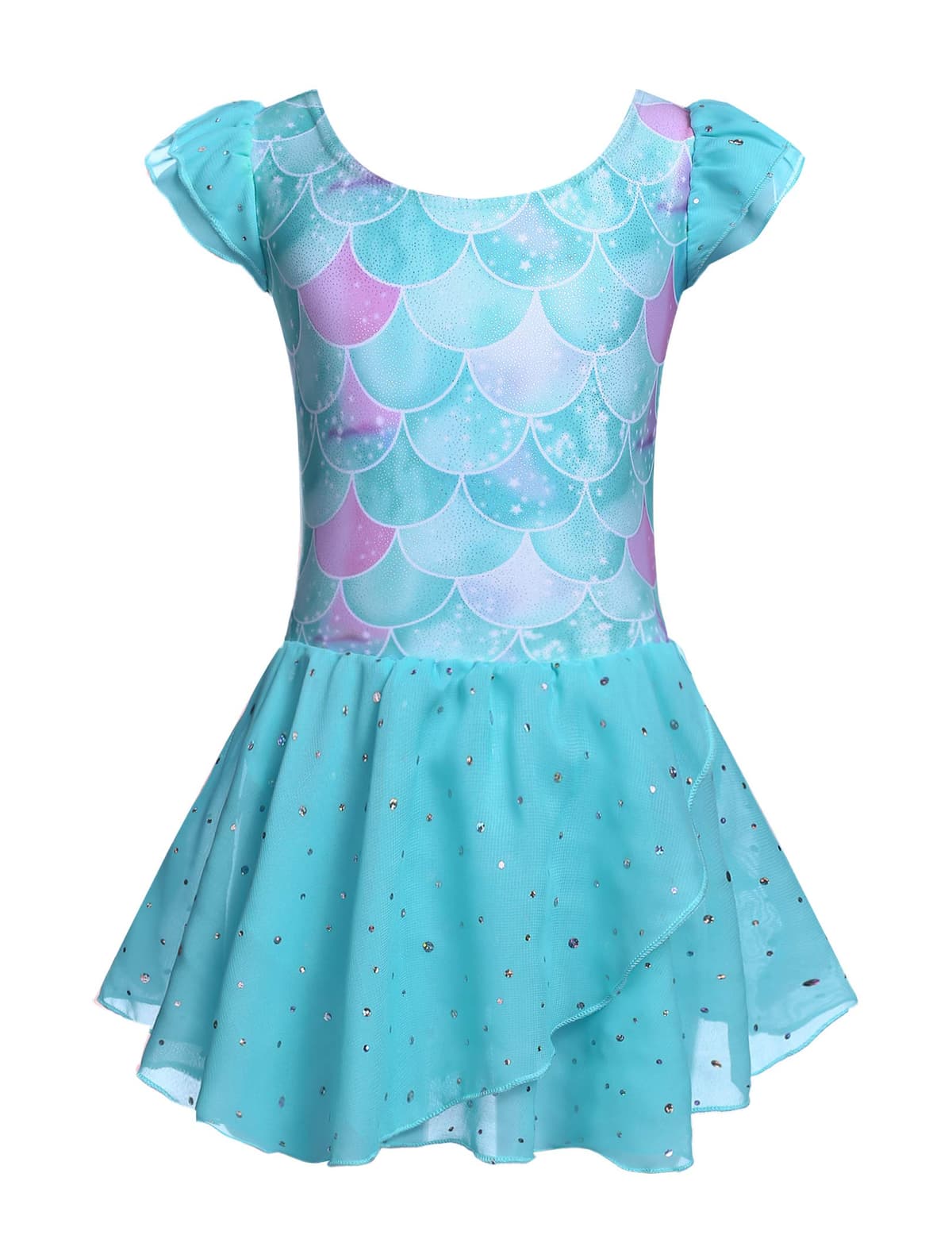 Trudge Ropa de Ballet para Niñas - Vestido Manga Corta de Algodón con Leotardo y Falda Tutú - Traje de Baile — view 26