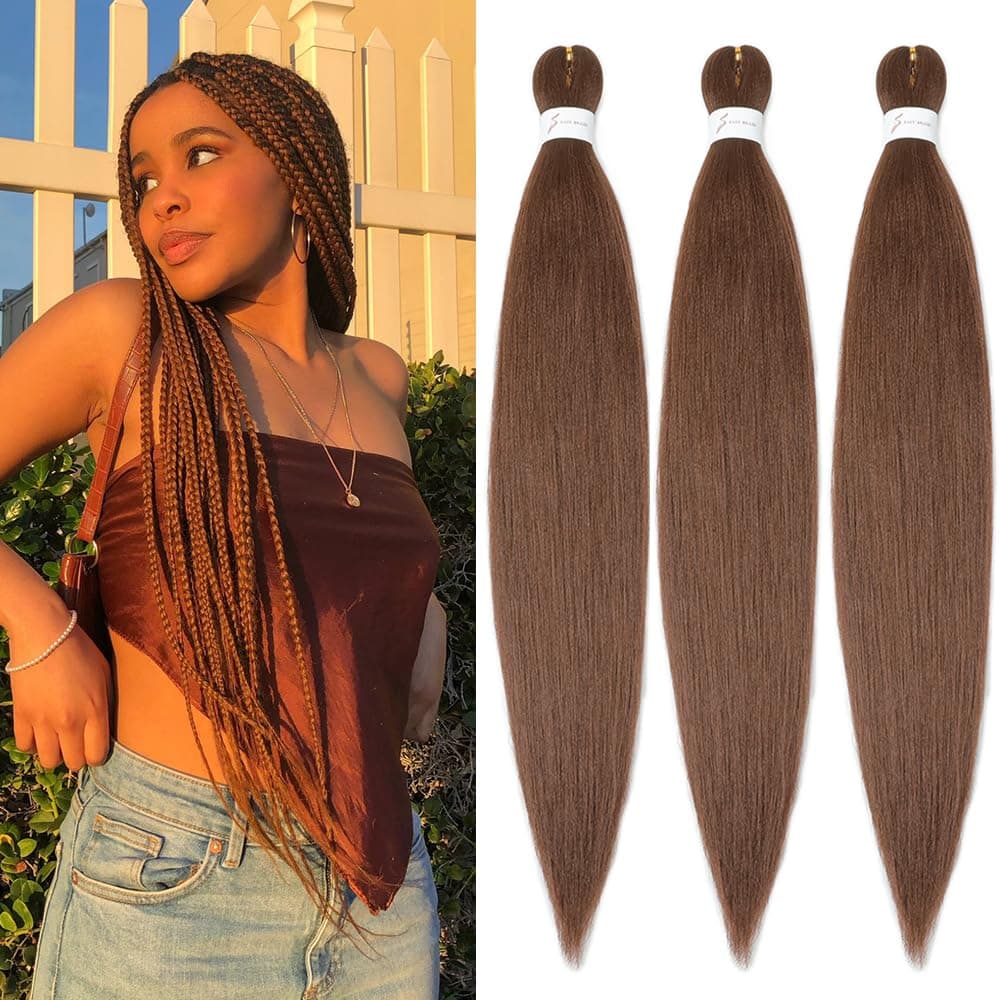 YDDM Capelli Per Treccine Africane Azul Extension Treccine Texture Yaki Easy Install per Principianti 26 Pollici 3 Pezzi Capelli Leggeri e Naturali per Box Braids, Twist e Crochet — view 49