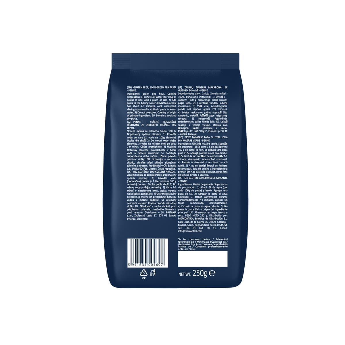 Sam Mills - Plumas de Guisante - Pasta Sin Gluten - 250 g - Elaborada con Legumbres - Pasta Proteica - Alto Contenido en Fibra y Proteína - Ideal para Dietas Veganas — view 2