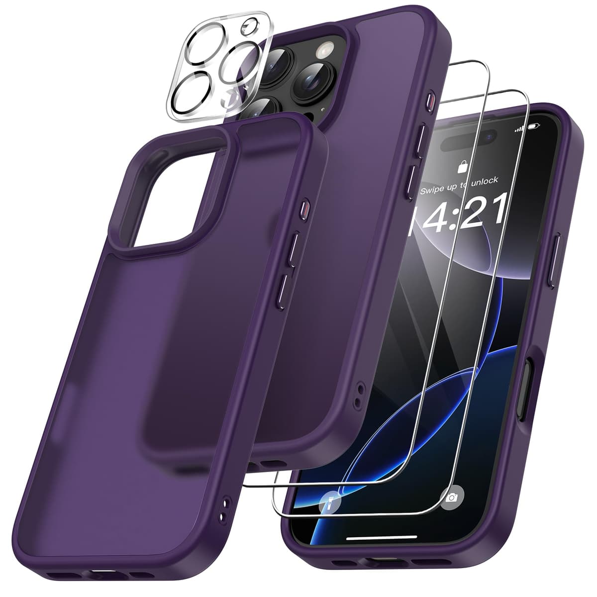 FLLAO 4 en 1 Funda para iPhone 15 con 2 Protector Pantalla y 1 Protector Lente Cámara, [Almohadilla de Aire integrada] Antigolpes Antiarañazos Carcasa 6,1 Pulgadas, Transparente — view 74