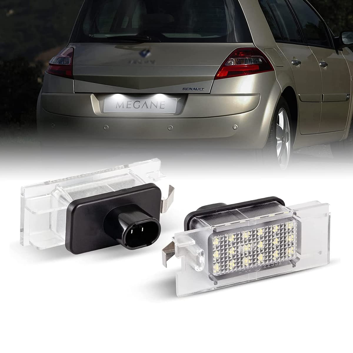 Luces LED Matrícula para 206 207 407 406 306 307 308 5008, Luz Matrícula para Citro-en C3 PICASSO C4 C5 BERLINGO B9 M49 M59 SAXO XSARA, LED Matrícula 2 Piezas Canbus — view 11