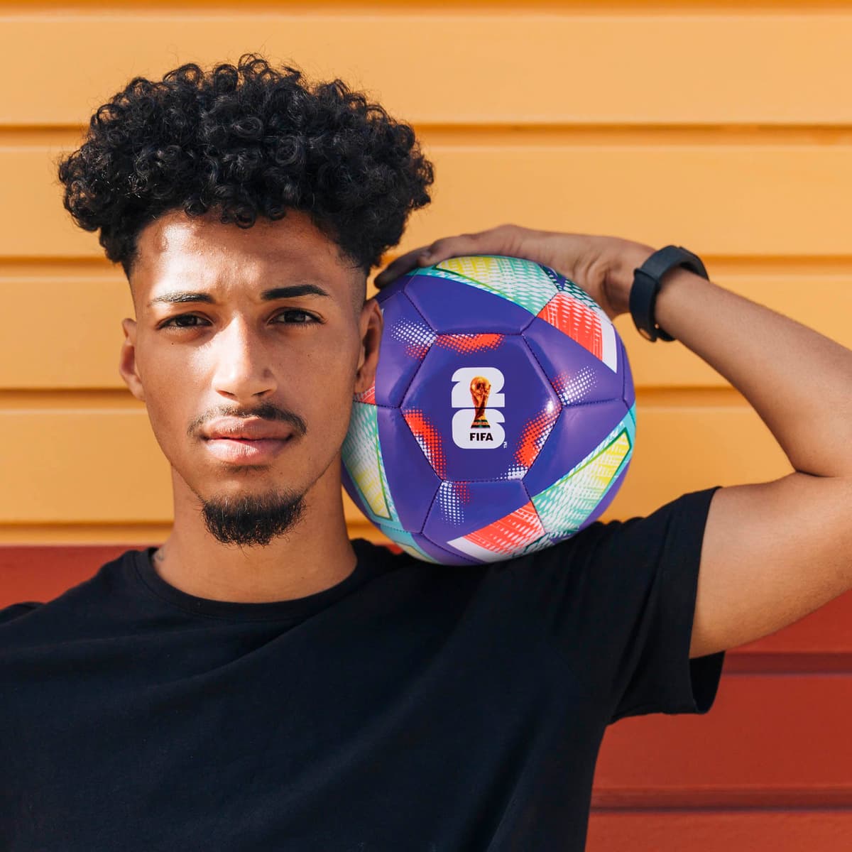 Hy-Pro Officially Licensed FWC26 Size 5 Football - Training Ball with Trophy Design & Host Nations Graphics, Football Gifts for Boys - FIFA World Cup 2026 Design — view 4