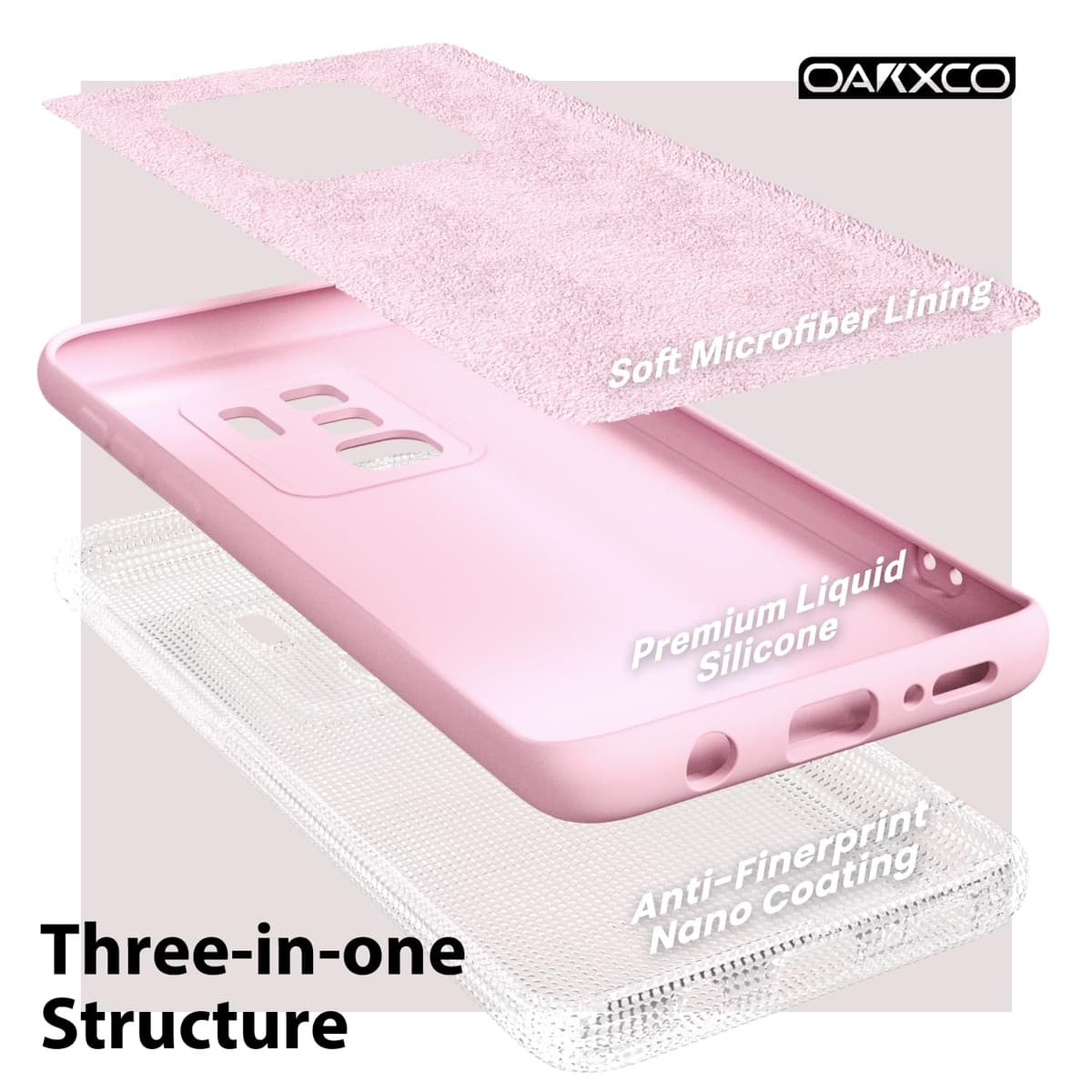 oakxco for Samsung Galaxy S24 Ultra Phone Case Liquid Silicone, Thin Slim Soft Rubber Gel TPU Plain Simple Cover for Women Girl Cute, Matte Solid Color, Brown Khaki Nude — view 736